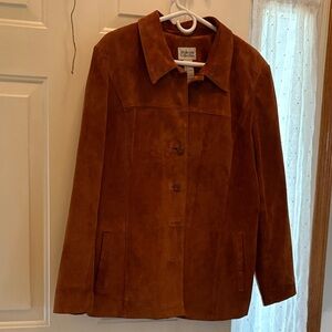 Elegant Tan Suede Women's Jacket